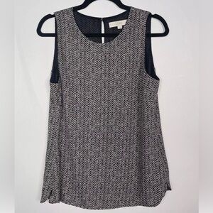 Loft sleeveless shell, herringbone size medium
